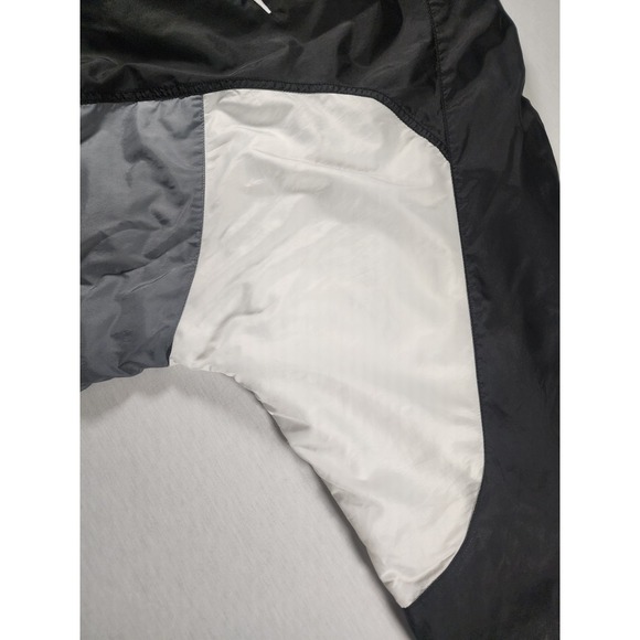 VINTAGE Nike Tracksuit Set XL Black/White Baggy Big Swoosh Windbreaker Retro 90s - Picture 15 of 16